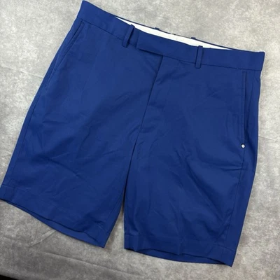 RLX Ralph Lauren Golf Shorts Mens 33 Blue Chino Golf Flat Front 9” FLAW - Image 1 of 4