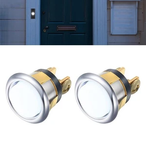 White Light Wired Doorbell Button 2 Pcs Easy Installation and Replacement - Picture 1 of 12