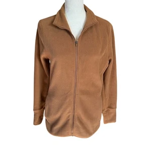 Get After It Camel Manga Larga Cuello Elástico Cremallera Polar Chaqueta Sudadera - Imagen 1 de 11