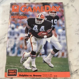 Cleveland Browns Game Day Program Vs Miami Dolphins 12/12/88 Earnest Bynor Cover - Foto 1 di 4