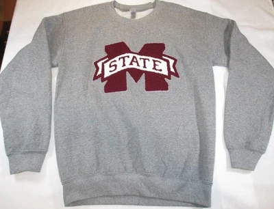 Sudadera para mujer Mississippi State Bulldogs gris talla pequeña Gildan fútbol Foto 1 de 4