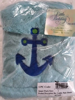 Little Bedding de NoJo Manta Bebé Ancla Náutica 30x40 Bebé Niño Nuevo Foto 1 de 4