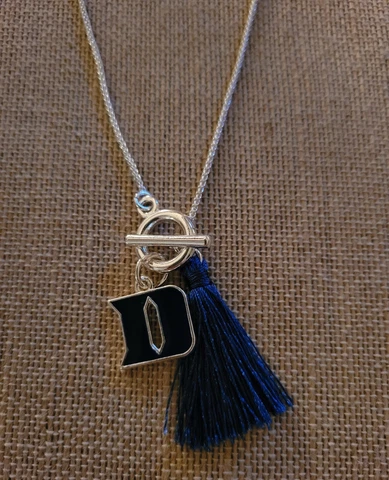 DUKE Blue Devils Blue Norma Blue Tassel Logo 18" Necklace by Sandol Cover