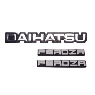 FIT DAIHATSU FEROZA 89-95 FRONT GRILLE AND SIDE FENDER EMBLEM DECAL BADGES SET - Image 1 of 2