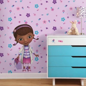 DOC MCSTUFFINS Giant Wall Sticker MURAL 18 Decals 37" tall Disney Lambie Stuffy - Picture 1 of 6