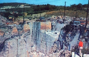 Postal de cantera de granito Barre Vermont Rock of Ages - Imagen 1 de 2