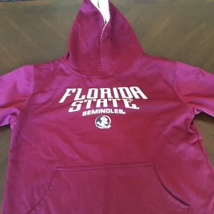 FLORIDA STATE SEMINOLE HOODED JERSEY SCHOOL COLORS SZ XL 16-18 - Picture 1 of 7
