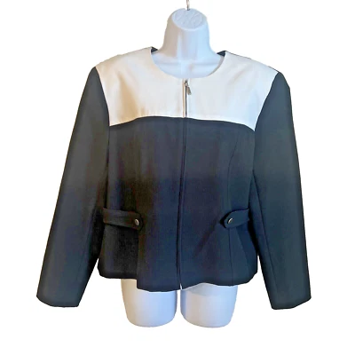 Chaqueta Blazer Norton McNaughton Mujer 6 Negro Blanco Carrera Cremallera Poliéster Foto 1 de 4