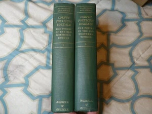 CORPUS POETICUM BOREALE 2 volumes VIGFUSSON AND POWELL 1965 reissue Hardcover - Imagen 1 de 8
