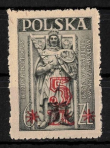 Estampilla de recargo de Polonia 1947 SG 577 MUH - Imagen 1 de 1