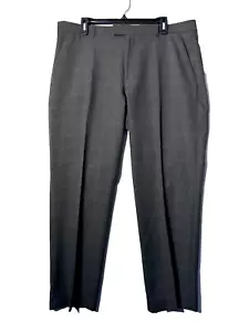 Perry Ellis Portfolio Sim Fit Dress Pants Gray/Black Folio-Flex 36x30 A - Picture 1 of 7