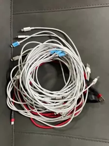 QTY. 10 Assorted Apple Charging ⚡ Cables. Both USB Type A and Type C. - Picture 1 of 2