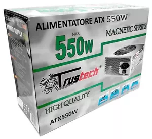 Alimentatore ATX 550W Fan 12cm. 8 Pin ATX550W, Trustech - Foto 1 di 2