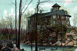 Rye NY New York Bonsalls Residenz Locust Avenue Postkarte - Bild 1 von 3