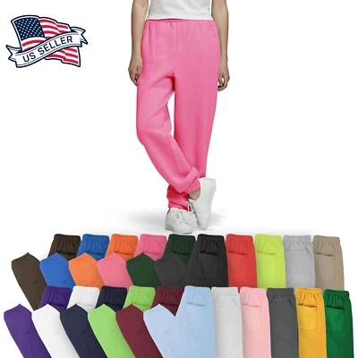 Calça de moletom feminina leve tamanho grande ajuste lounge jogger com bolso - Imagem 1 de 2