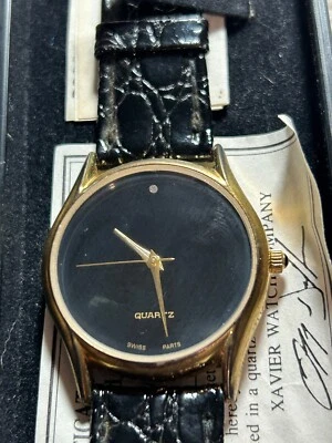 Vintage Xavier Ladies 1.0 P Diamond Quartz Watch - New Battery & Papers - Image 1 of 4