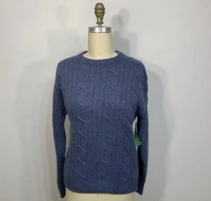 Vintage Sweater Cable Knit Wool Medium New - Picture 1 of 11