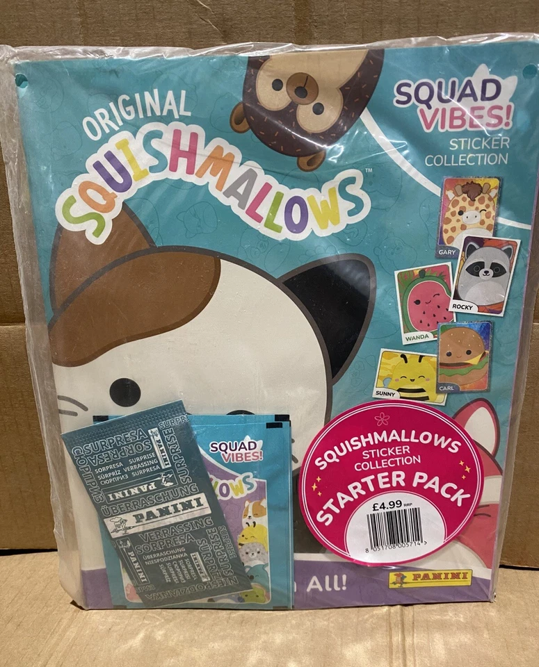 Panini Squishmallows Squad Vibes Starter pack: Album, 31 Stickers +Ltd Ed Card - Image 1 of 1