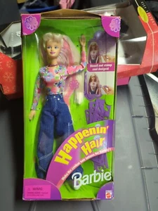 1989 Happenin Hair Barbie Puppe mit Schablonen Tattoo 22882 NRFB - Bild 1 von 9