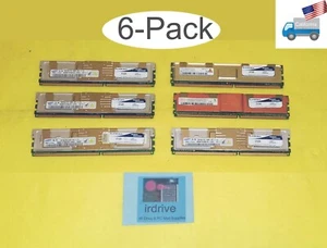 12GB (2GBx6) 2Rx4 PC2-5300F DDR2 240-pin for Dell Precision 490 PC Server Memory - Picture 1 of 10