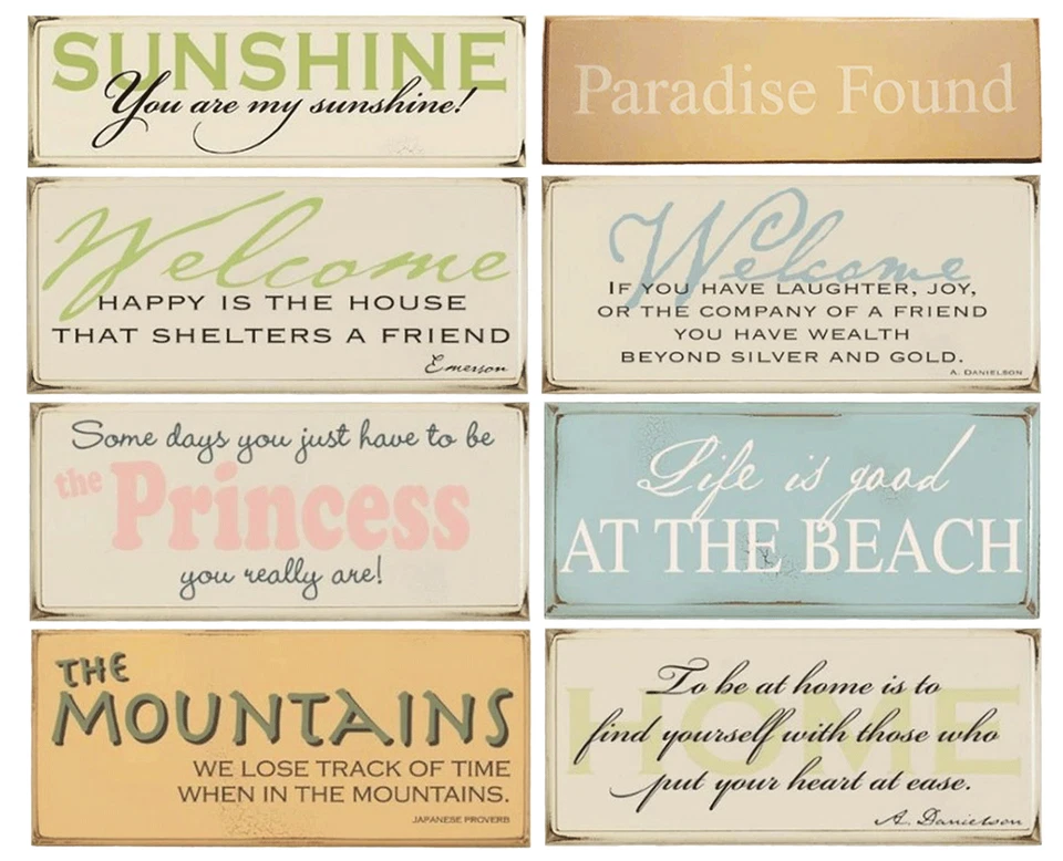 Letreros de madera vintage Danielson Designs placas interiores inspiradoras NUEVO Foto 1 de 1