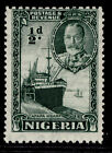 Nigeria Gvi Sg34, ½D Green, M Mint.