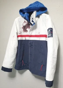 NAUTICA MARINEBLAU/WEISS VERSTECKTER HOODIE J-CLASSIC HERREN RACING JACKE MIT DURCHGEHENDEM REISSVERSCHLUSS: M - Bild 1 von 7