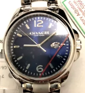 Coach NY blue dial WR 3 bar men Japan movt watch - Picture 1 of 4