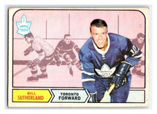 1968-69 O-PEE-CHEE BILL SUTHERLAND VINTAGE NHL ROOKIE RC HOCKEY CARD # 196 Rare