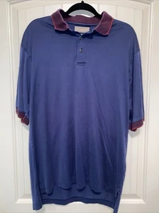 Vintage Dunbrooke Texaco Sleeve Logo Blue Short Sleeve Cotton Polo Shirt Size L - Bild 1 von 14