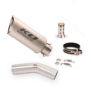 For Kawasaki Ninja ZX6R ZX636 2009-2025 Motorcycle Exhaust Mid Pipe Muffler Tips - Foto 1 di 9