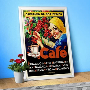 Campanha do Café Poster — Retro Brazilian coffee wall art, 1950s cafe poster - Picture 1 of 12