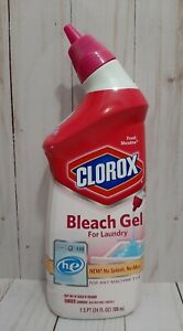 Clorox FRESH MEADOW BLEACH GEL for Laundry (he) No Splash ~24 fl oz.