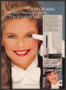 Mascara Cover Ragazza Lungo 'n Lush Christie Brinkley anni '80 Stampa Pubblicità 1982 - Foto 1 di 1