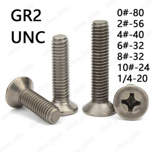 Titan GR2 Kreuzschlitz Senker Flachkopfschrauben 0# 2# 4# 6# 8# 10# 1/4 - Bild 1 von 5