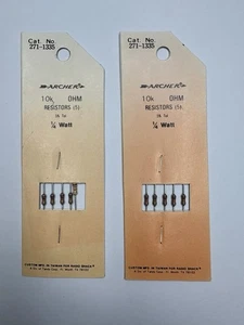 Resistencias Archer 271-1335 5% Tolerancia 10K Ohm 1/4 Vatio Nuevo 2 paquetes 10 en total - Imagen 1 de 2