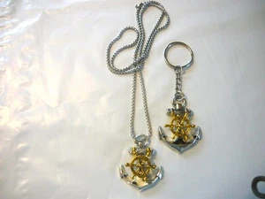 Anchor Shaped Necklace & Unique Anchor Key Chain - NEW Seller is a Veteran - Picture 1 of 8