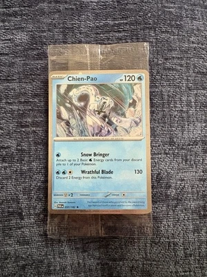 Pokemon Paradox Rift Chien-Pao 057/182 Cosmos Holo Sealed Exclusive Knockout Box - Image 1 of 3