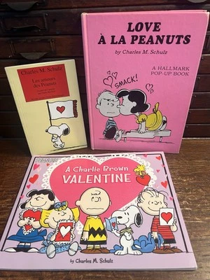 Лот из 3 книг Peanuts Valentines: Love a La (всплывающая книга Hallmark); Les Amours - Изображение 1 из 4