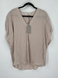 Camicetta Primark panna relaxed scollo a V manica corta cappuccio taglia 16 - Foto 1 di 4