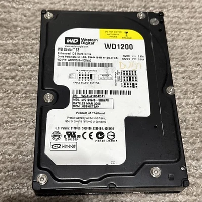 Western Digital WD1200JB-00GVA0 IDE 3.5" 120GB Hard Drive Tested - Image 1 of 4