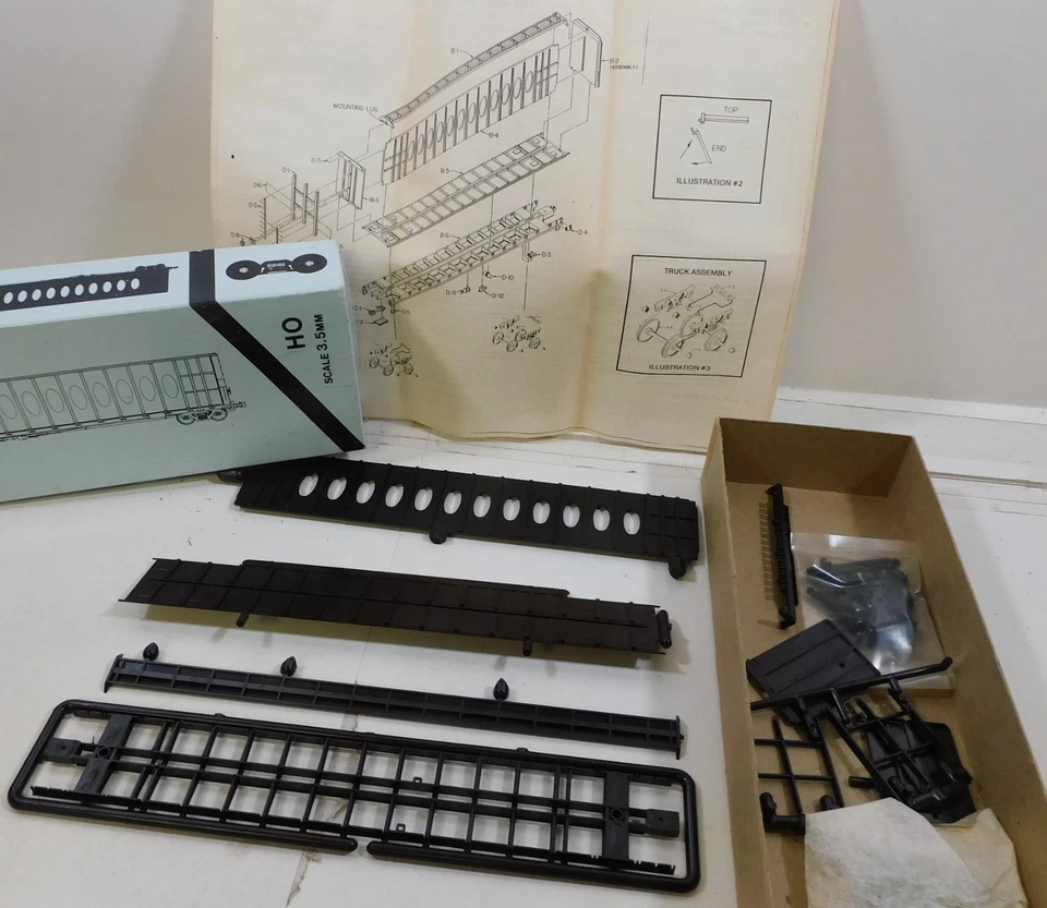 Tren Miniaturas HO Lote 3 #63' Thrall Carro Madera, 40' Boxcar, MCoR Boxcar, Combinar Foto 1 de 4