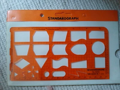 Standardgraph Schablone 8394 Zeichenschablone DIN 66001 B.1 - Bild 1 von 2