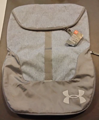MOCHILA UNDER ARMOUR CINZA MOCHILA ACADEMIA ATLÉTICA BOLSA DE VIAGEM CARGA SUPERIOR 21 X 15 - Imagem 1 de 4