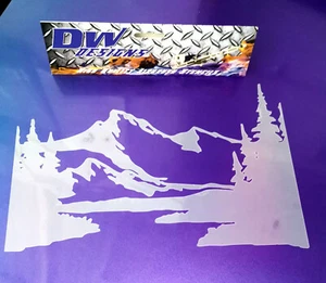 Berge, Bäume, Wasserlandschaft Mylar Airbrush Kunsthandwerk Schablone - Bild 1 von 1