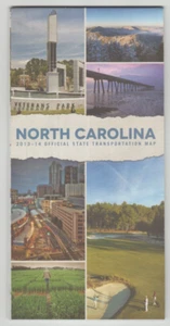 North Carolina Official State Transportation Map Folded 2013-14 - Imagen 1 de 9