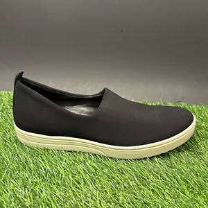 ECCO Fara Slip On Shoes Womens 7 Black White Sneakers Loafer Casual Comfort - Picture 1 of 11