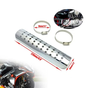 Silenciador de escape universal tubo protector térmico cubierta talón protector ajuste chopper cruisers - Imagen 1 de 6