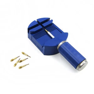 Wrist Bracelet Watch Band Link Slit Strap Remover Adjuster + 5 Pins Repair Tools - Afbeelding 1 van 5