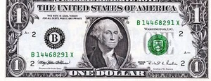 1,00 $ Federal Reserve Schein Serie 1995 New York - Bild 1 von 2
